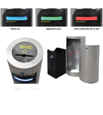 Reusable access card system 100% accuracy dropbox visitor card collector for exit and entry