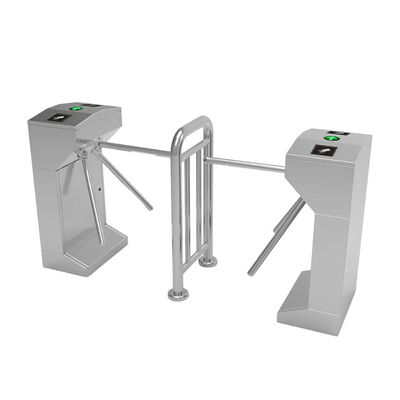 Tornello a tripode a altezza vita in acciaio inossidabile 304 con azionamento meccanico per un flusso di 30 persone al minuto
