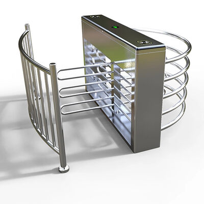 Turnibile a metà altezza in acciaio inossidabile 304 con consumo di energia di 40 W e portata di 25-30 persone/minuto per un controllo di accesso sicuro