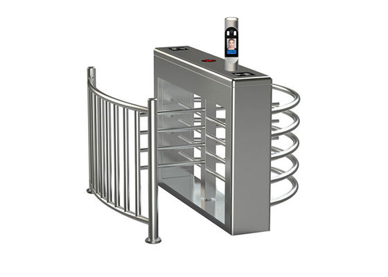 304 in acciaio inossidabile spazzolato IP65 Protected Waist Height Rotating Turnstile Barrier con 30 persone al minuto