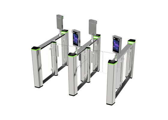 Barriera pedonale Speed Gate a tornello per corsia veloce in vetro temperato SS304 0.4S per aree ad alto traffico
