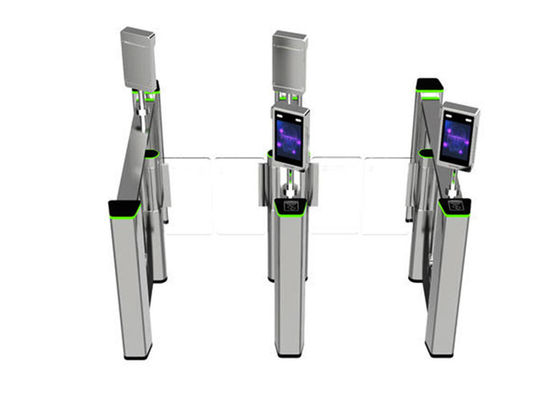 Tornello a vetro con riconoscimento biometrico SUS304 con velocità di 50 persone/min per il controllo accessi sicuro